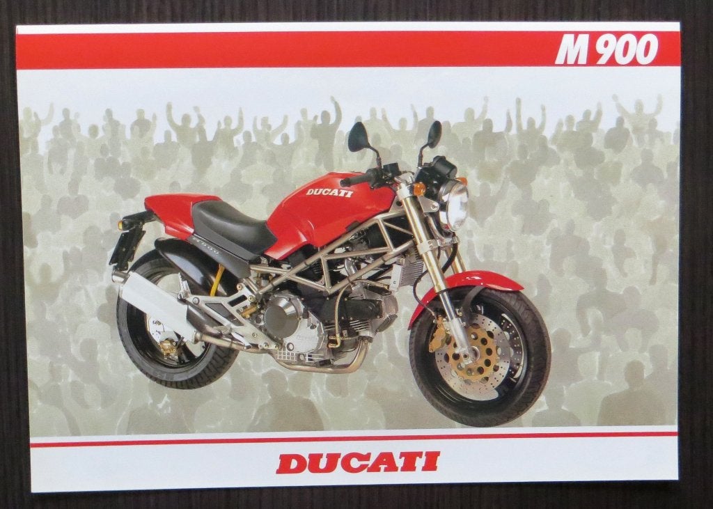 Flyer Ducati M 900 Monster prototype - ca 1992 - 2 blz, Verzenden, Ducati
