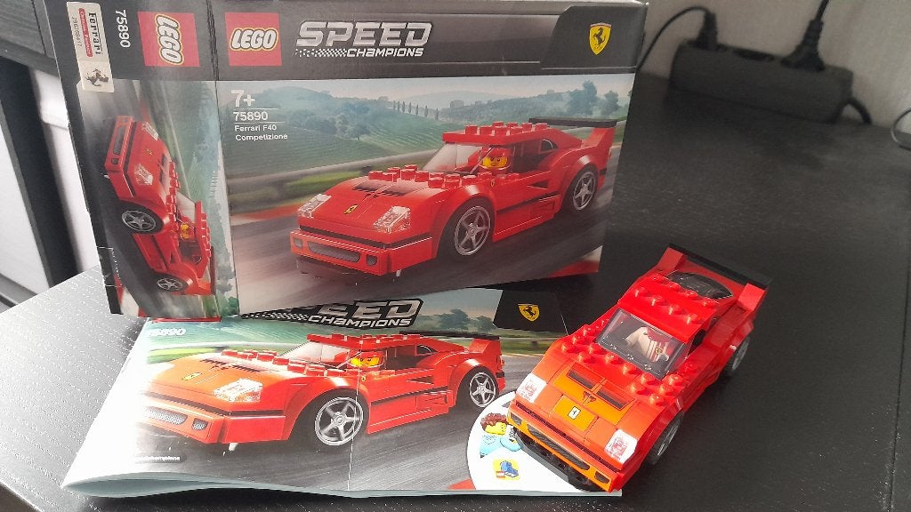 Lego Speed Champion Ferrari F40 Competizione 75890, Kinderen en Baby's, Lego, Zo goed als nieuw, Compleet, Complete set