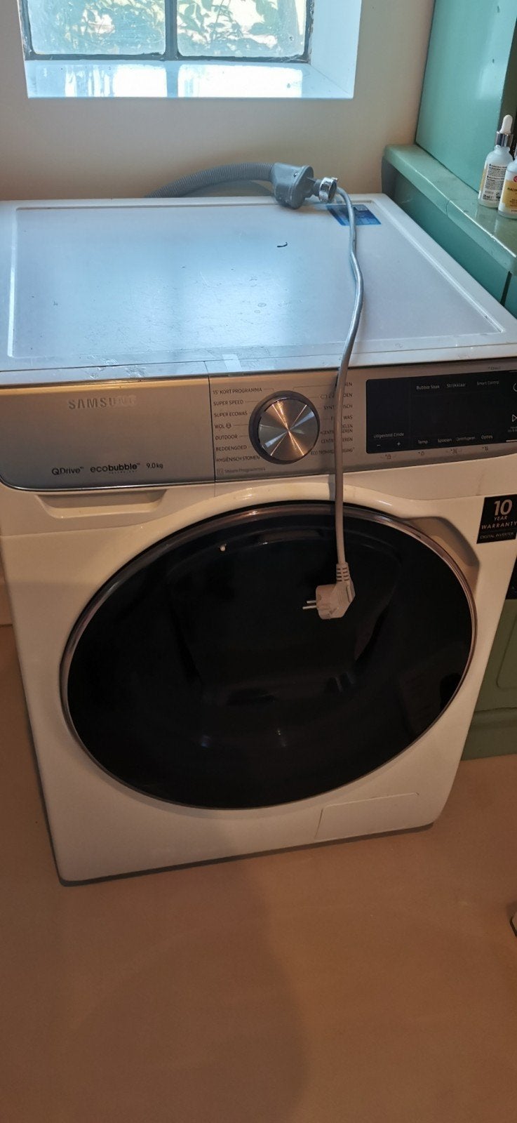 Samsung Q-Drive Ecobubble 9.0kg Wasmachine, 6 tot 8 kg, Ophalen, 1200 tot 1600 toeren, 85 tot 90 cm