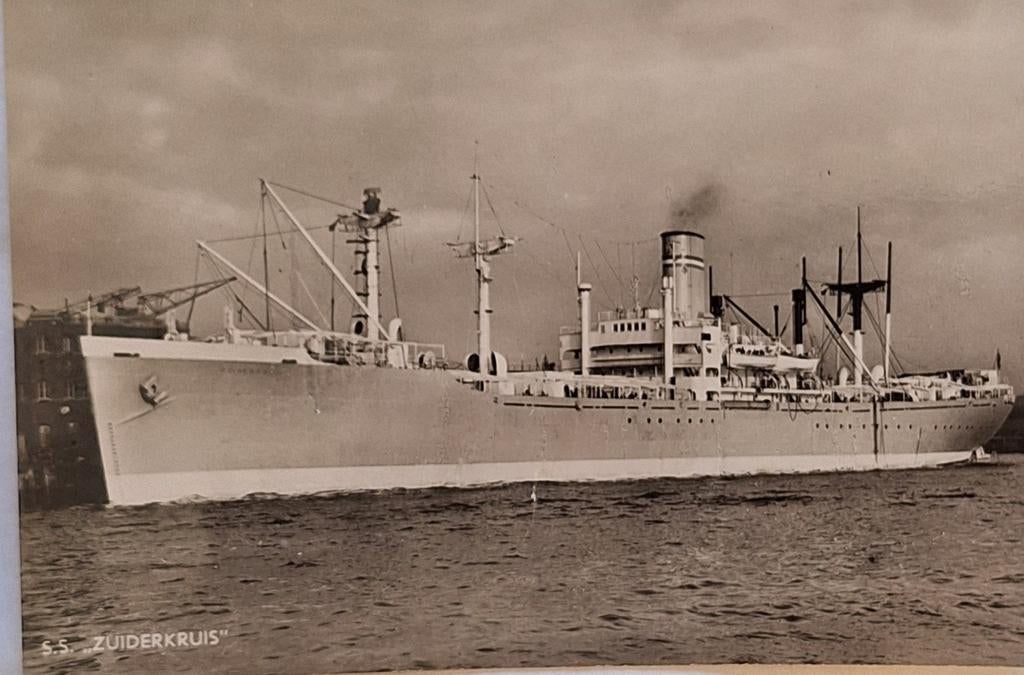 Zeldzame foto SS Zuiderkruis - Historisch Schip, Verzamelen, Foto's en Prenten, Ophalen of Verzenden