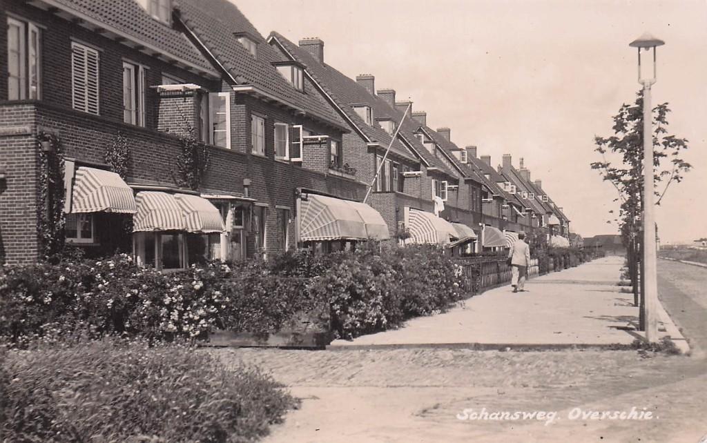 Overschie type fotokaart (Newo) - Schansweg, Ophalen of Verzenden, 1940 tot 1960, Ongelopen, Zuid-Holland