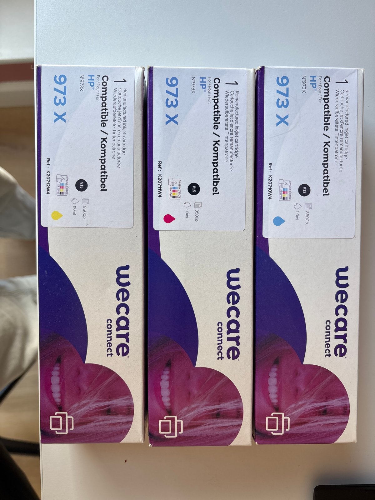 Wecare Connect HP 973X Inktcartridges - Set van 3, Computers en Software, Ophalen, Nieuw, Cartridge