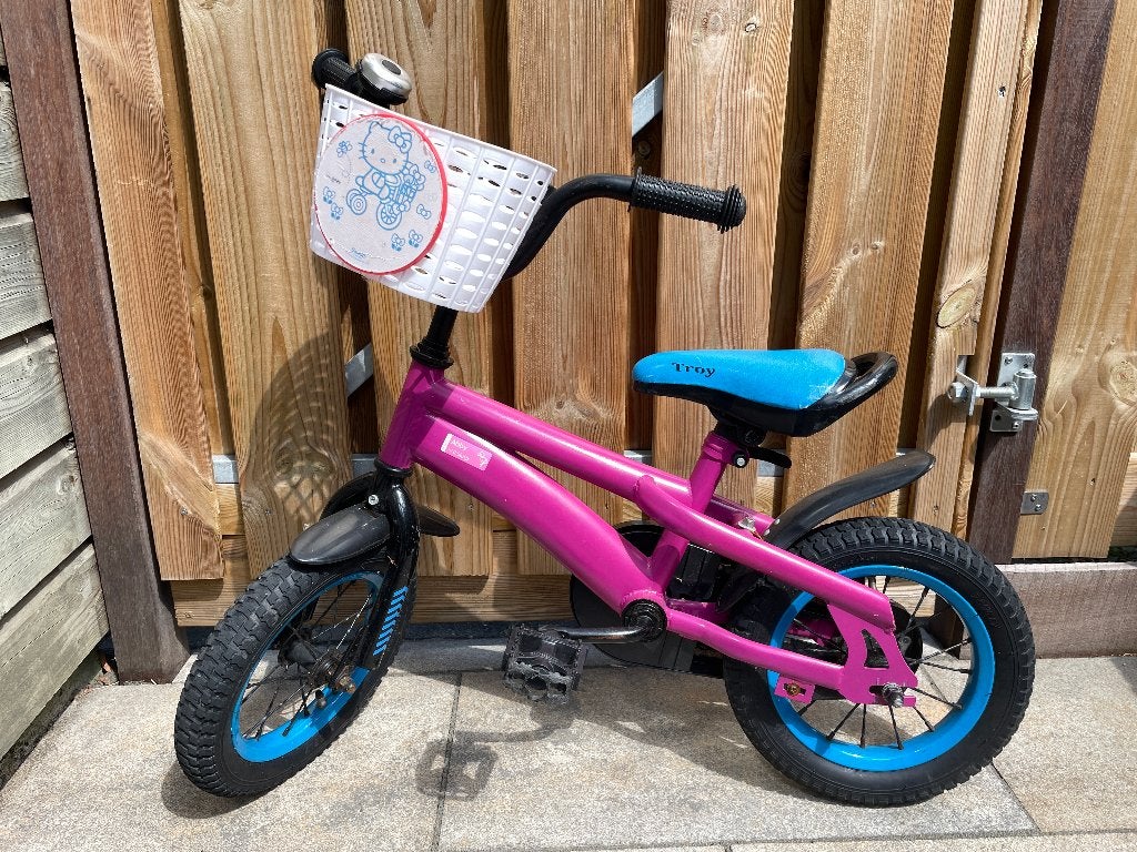 Kinderfiets 12", Ophalen, Terugtraprem, Gebruikt, Troy