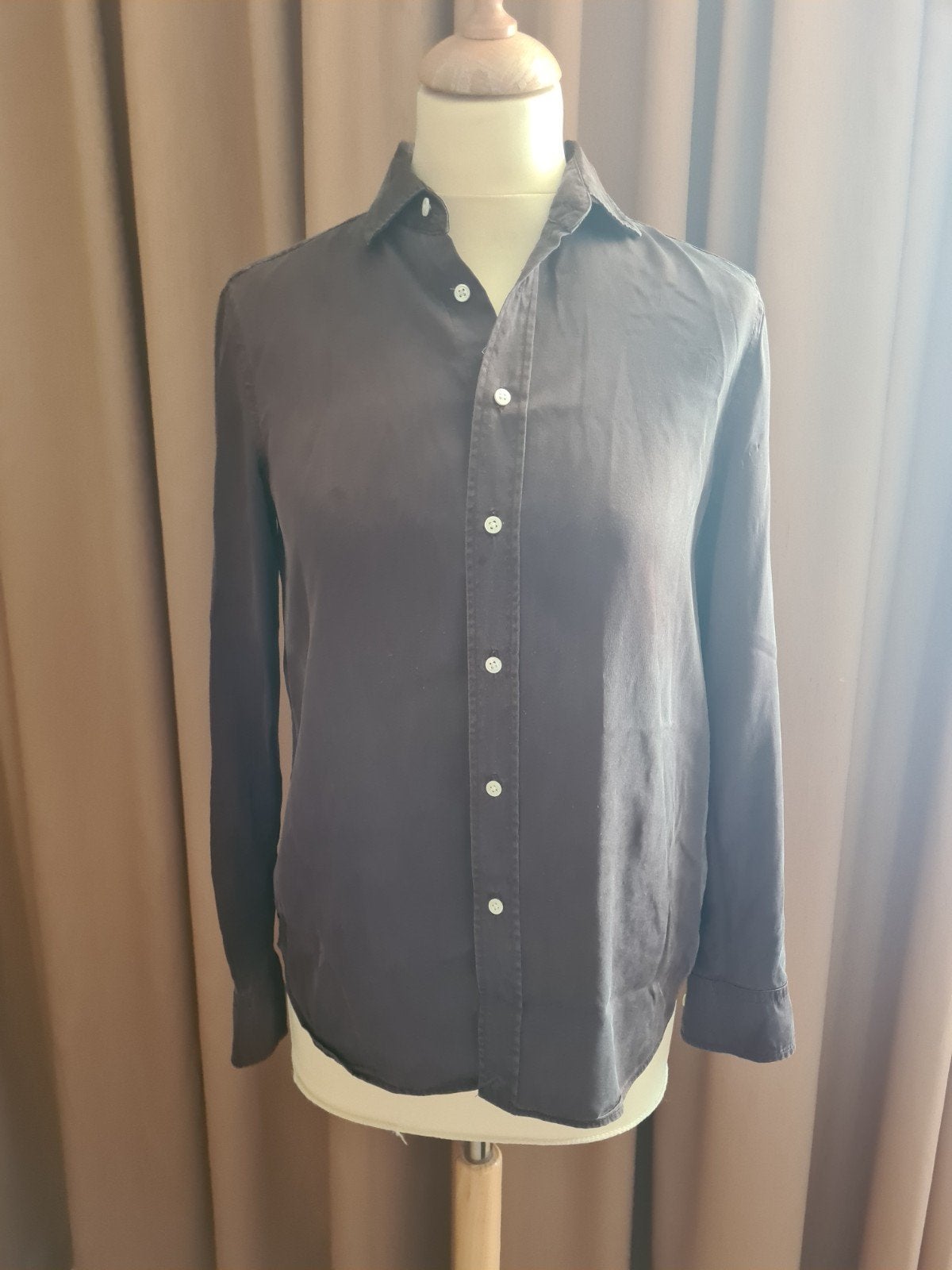 Polo Ralph Lauren zijden blouse maat S, Ophalen, Polo Ralph Lauren, Bruin, Zo goed als nieuw