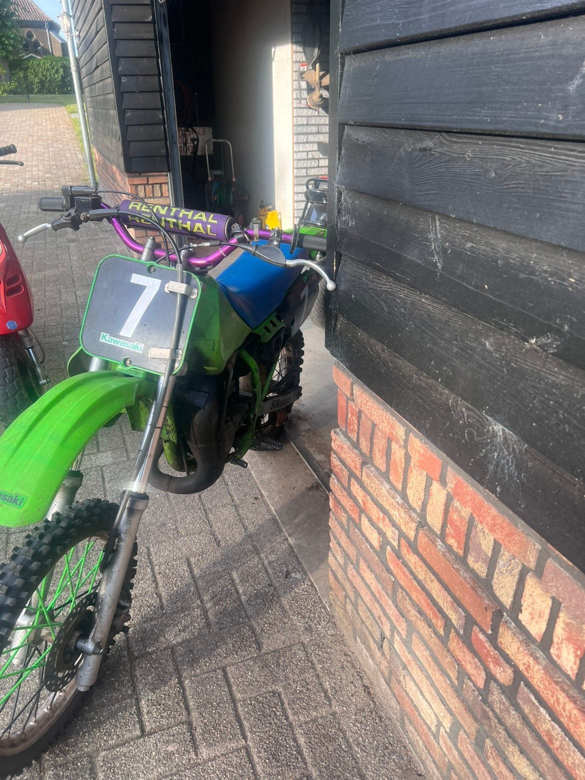 Crossmoter kawasaki 80cc, Fietsen en Brommers, Brommers | Crossbrommers, Overige merken, 6 versnellingen, Ophalen of Verzenden