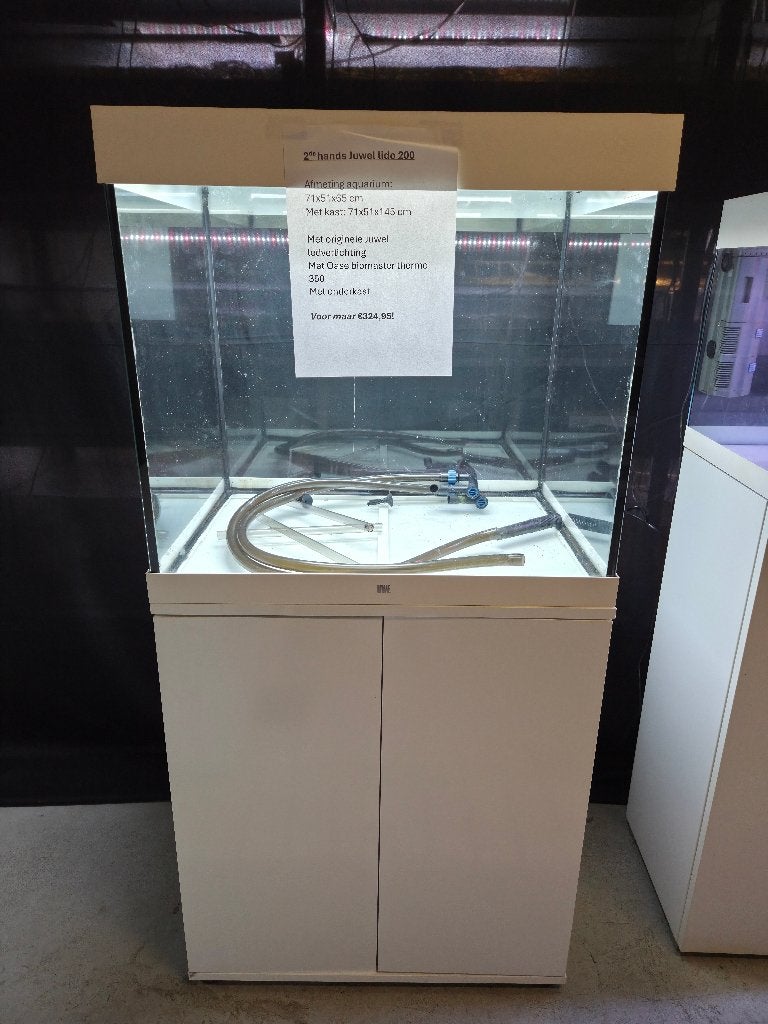 Juwel lido 200 met kast wit, Ophalen, Gebruikt, Leeg aquarium, .