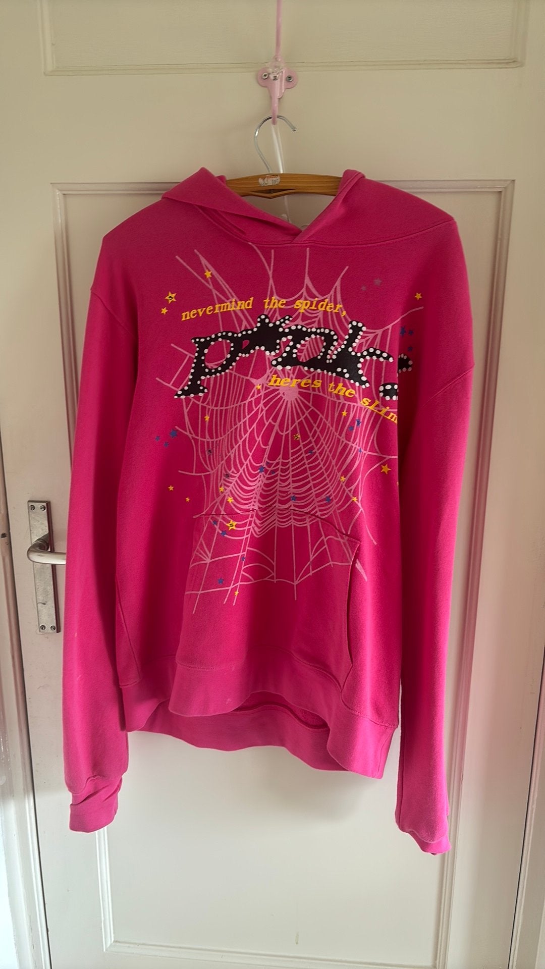 Pink Spider hoodie, Ophalen of Verzenden, Gedragen, Maat 38/40 (M), Roze