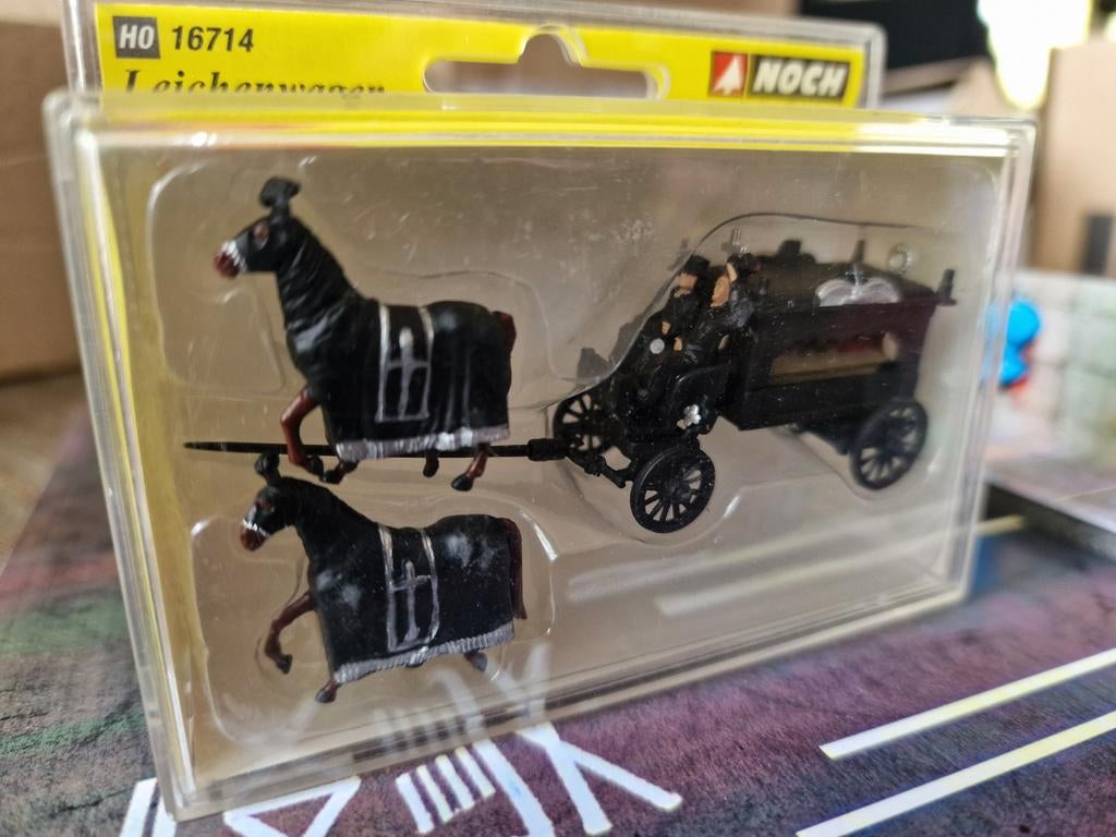 Lijkwagen paarden Hearse Coach H0 Noch, Ophalen of Verzenden, Nieuw