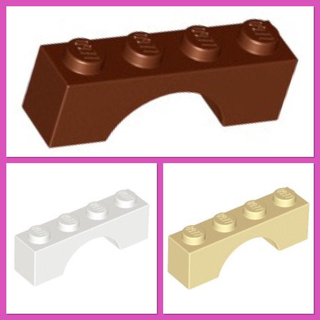 lego boogjes 1x4   beige (9) wit (20) bruin (12), Ophalen of Verzenden, Nieuw, Accessoire, Lego