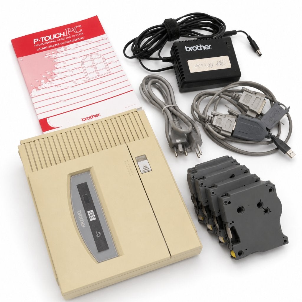 Brother P-Touch PC Professional Labelprinter + Kabels & Tape