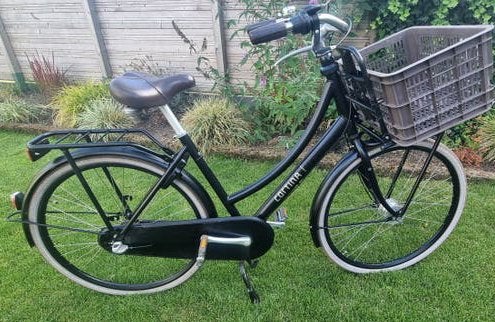 Cortina U4 damesfiets zwart in super staat !!!, Fietsen en Brommers, 50 tot 53 cm, Ophalen, Zo goed als nieuw, Handrem