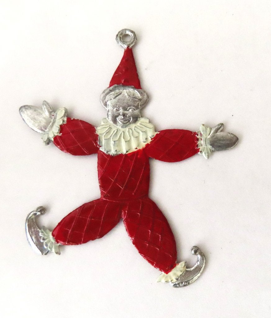 Wilhelm Schweizer Kersthanger Clown ( hand beschilderd tin ), Ophalen of Verzenden