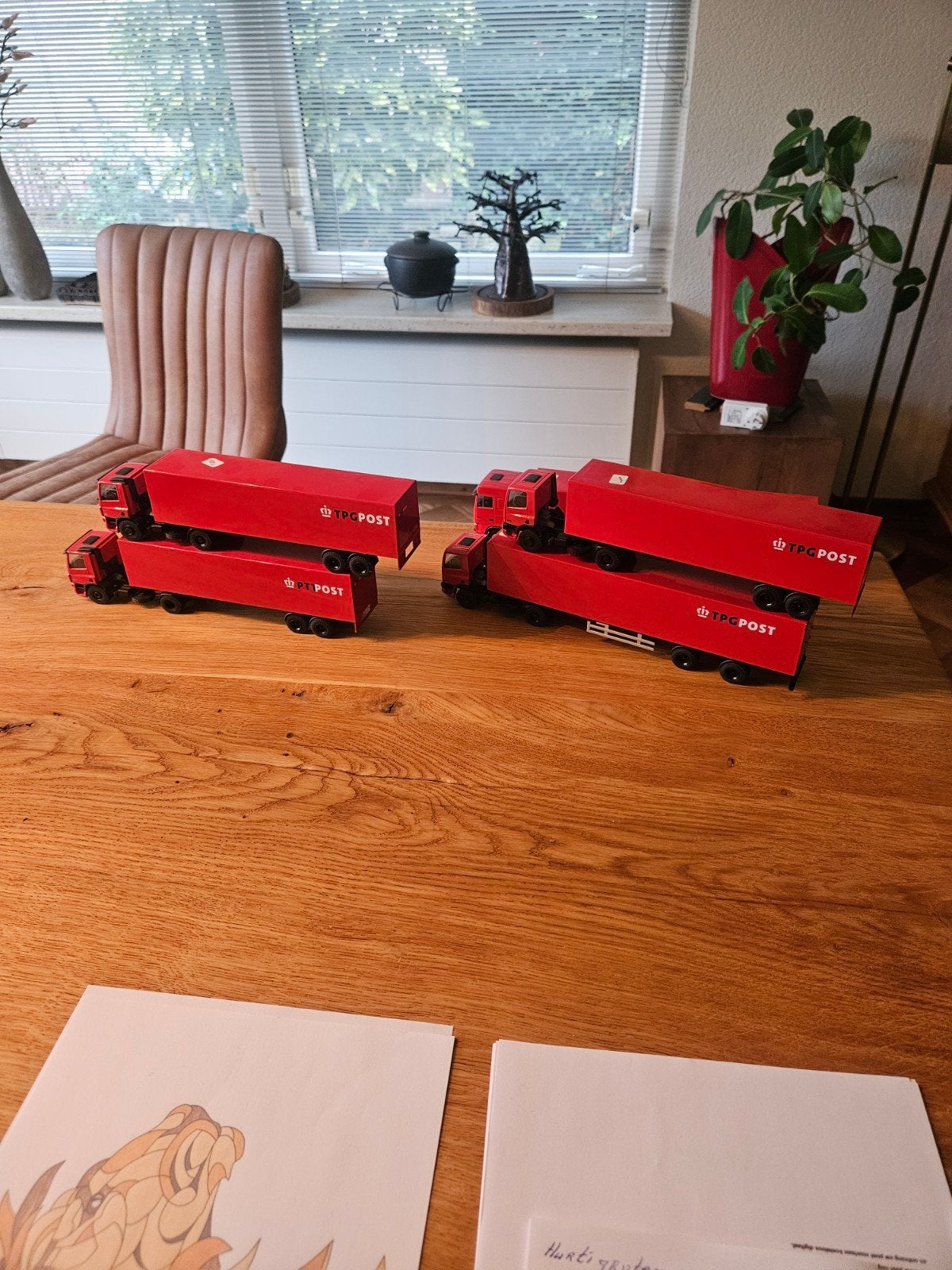 serie van 5stuks DAF TPG_PTT Post opleggers.Lion Toys., Ophalen of Verzenden, Nieuw, Bus of Vrachtwagen, Lion Toys
