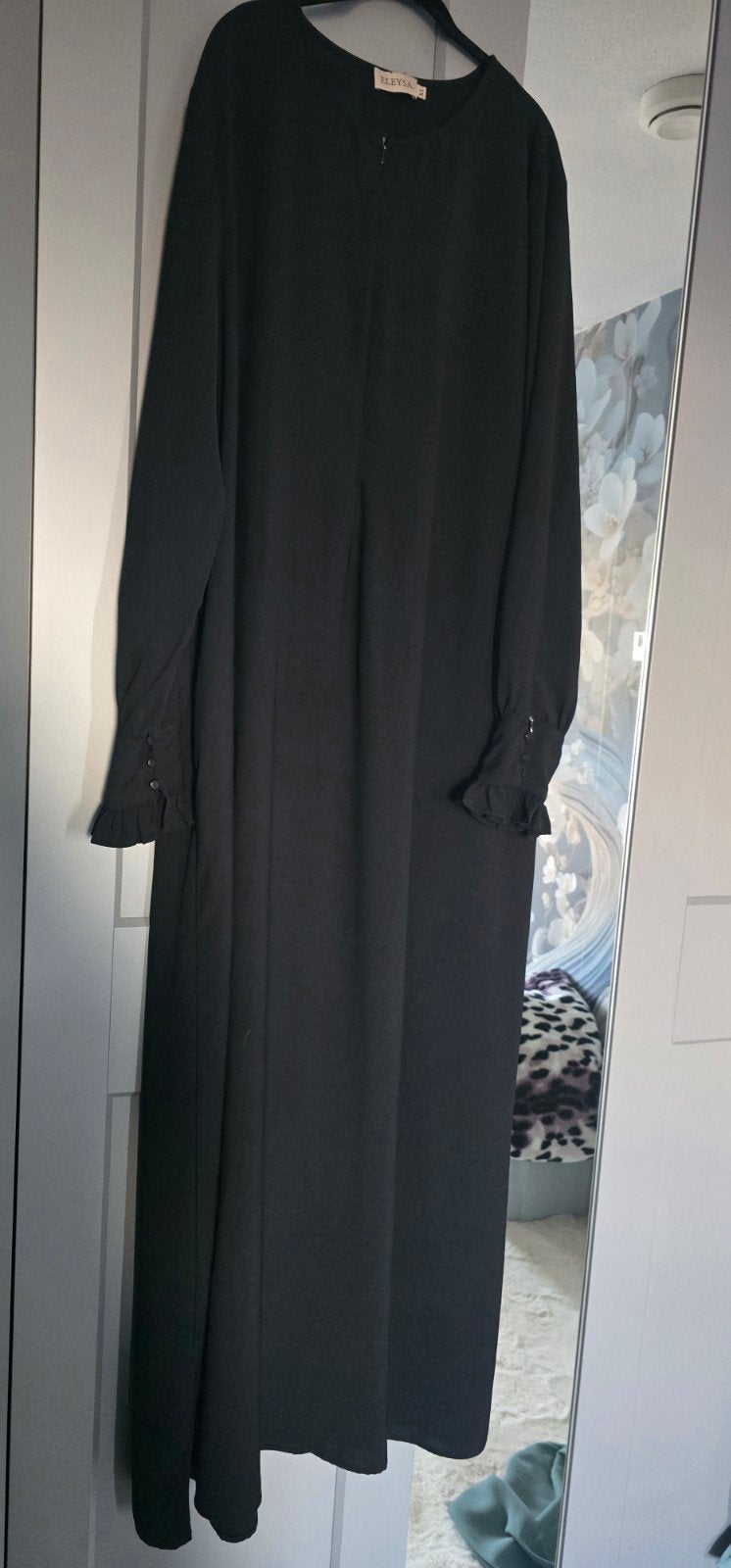 Prachtige abaya giftsbyeleysa zwart, Zwart, Maat 46/48 (XL) of groter, Nieuw, Ophalen of Verzenden