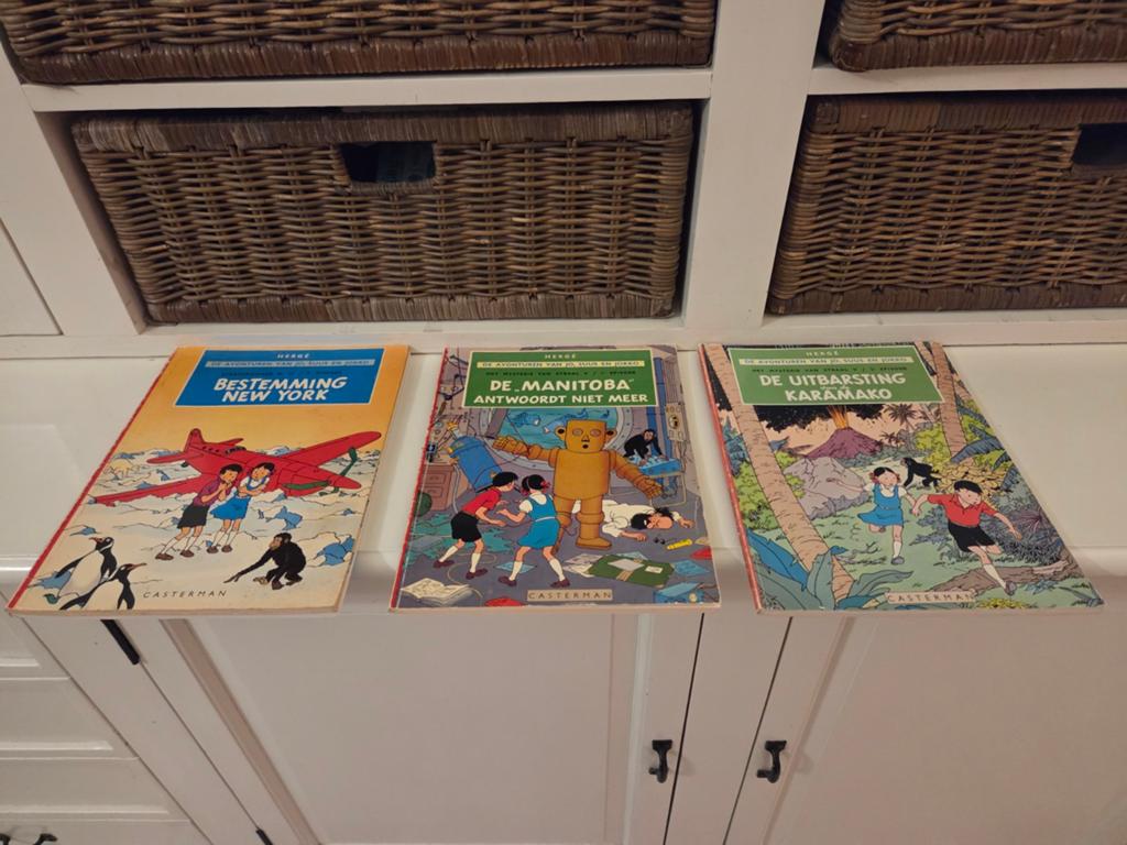 Herge - De avonturen van Jo,Suus en Jokko, Meerdere stripboeken, Ophalen of Verzenden, Gelezen