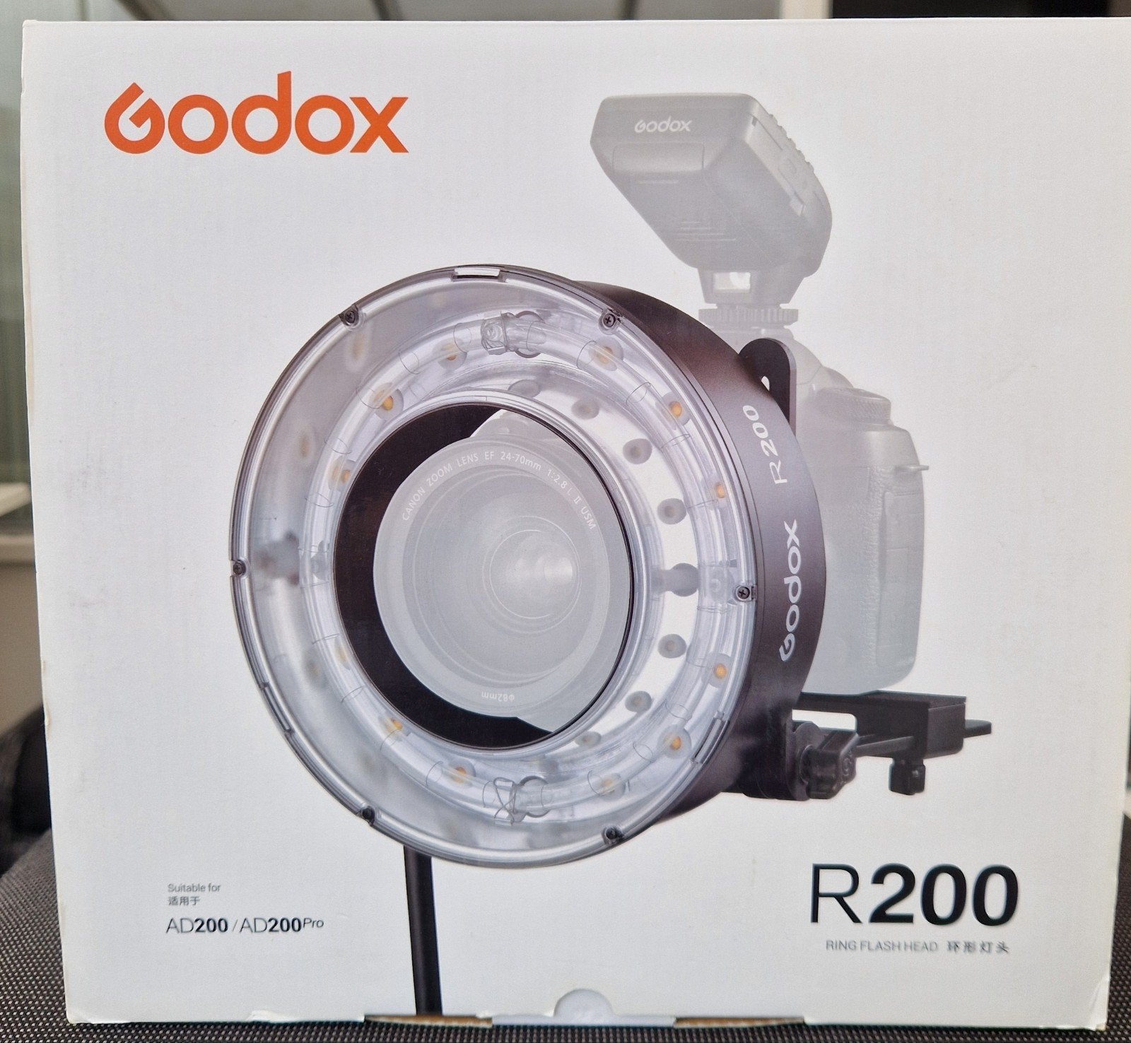 Godox Ringflitser R200, Godox RFT-25S, Godox R200-CF ., Overige soorten, Minder dan 8x, Zo goed als nieuw, Ophalen