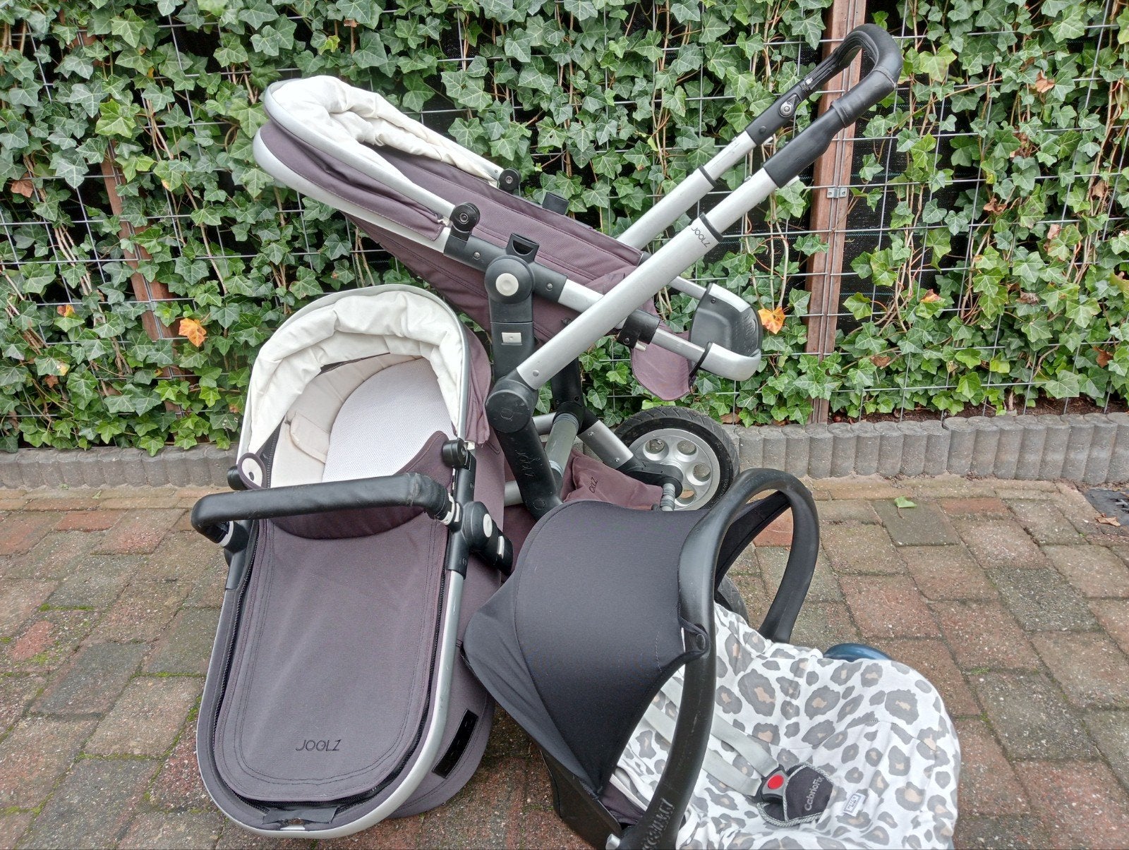 Z.s.m. weg Complete Joolz kinderwagen antraciet + Maxi-cosie, Ophalen, Gebruikt, Kinderwagen