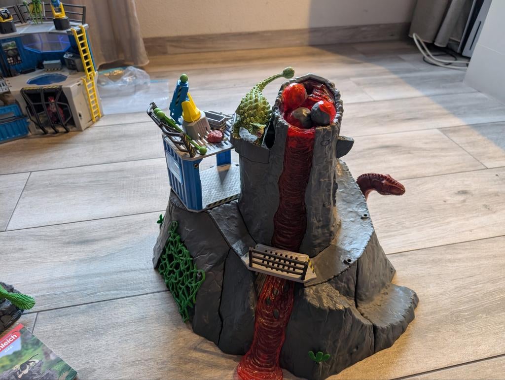 Schleich Dinosaurus Vulkaan Avontuur Speelset, Ophalen of Verzenden, Gebruikt
