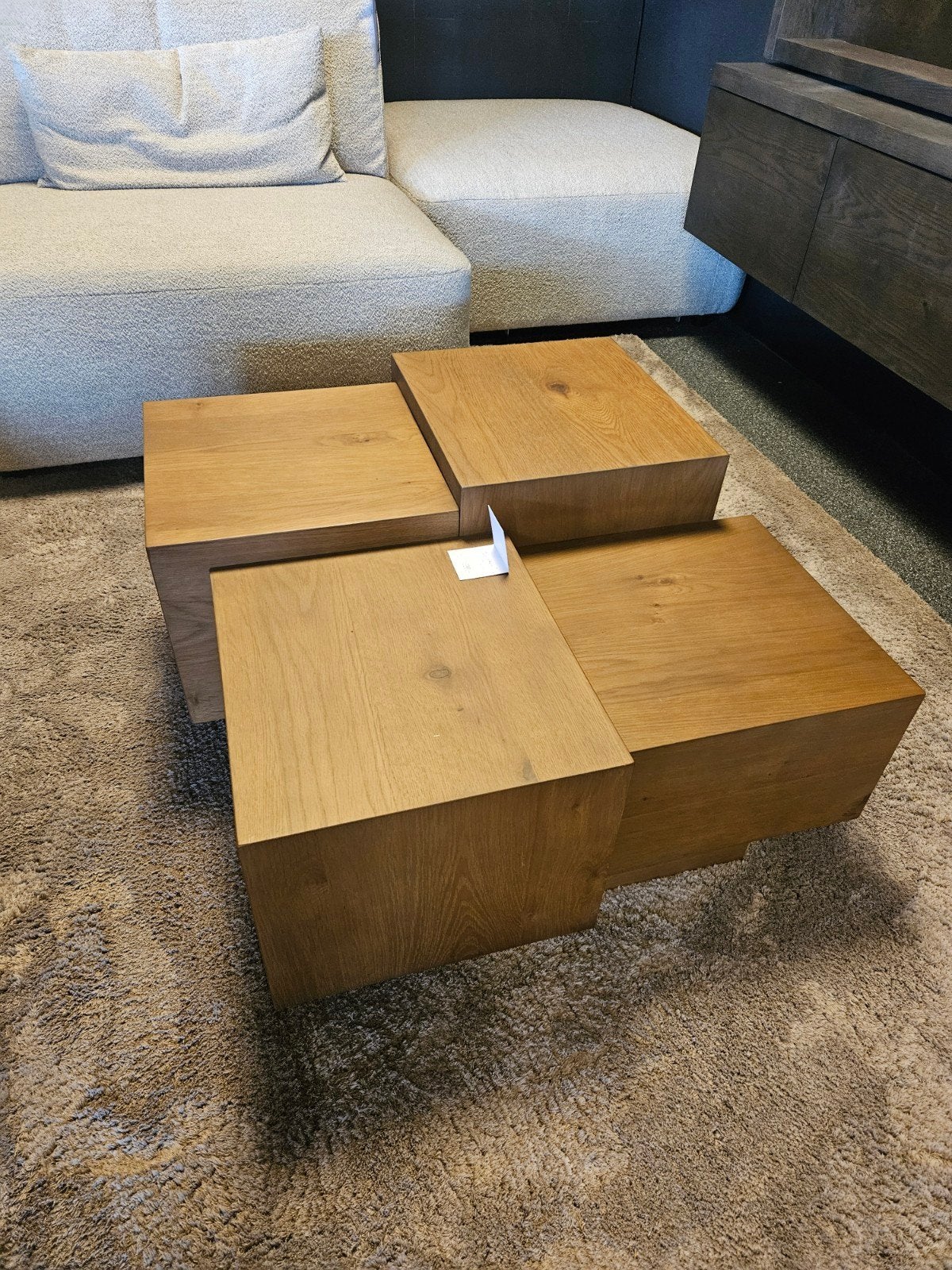 Salontafel Quinten bruin strak, 100 tot 150 cm, Verzenden, 50 tot 100 cm, Zo goed als nieuw