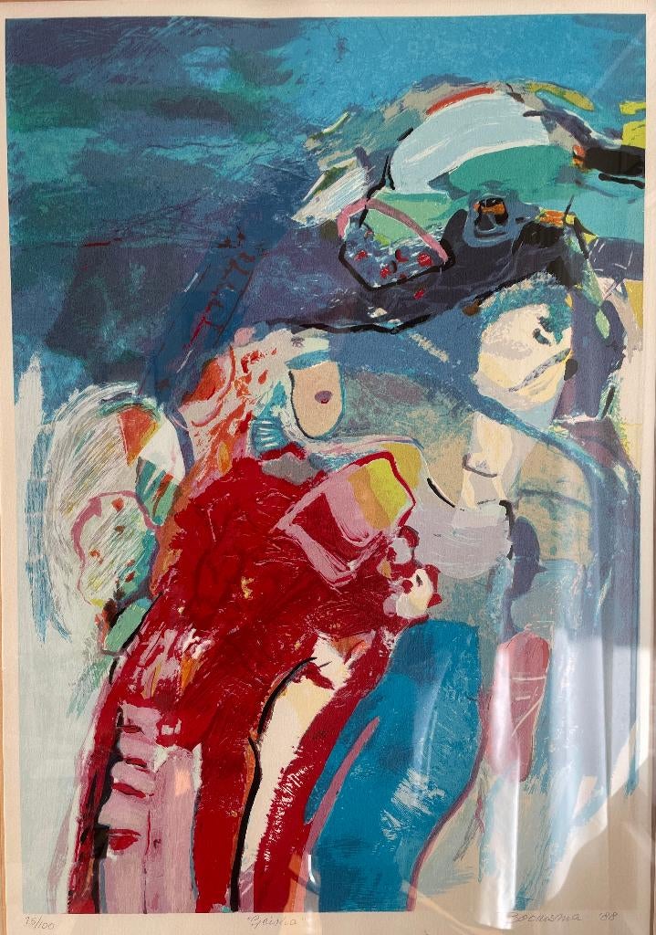 Zeefdruk " GEISHA " Marijke Boomsma, Antiek en Kunst, Kunst | Litho's en Zeefdrukken, Ophalen