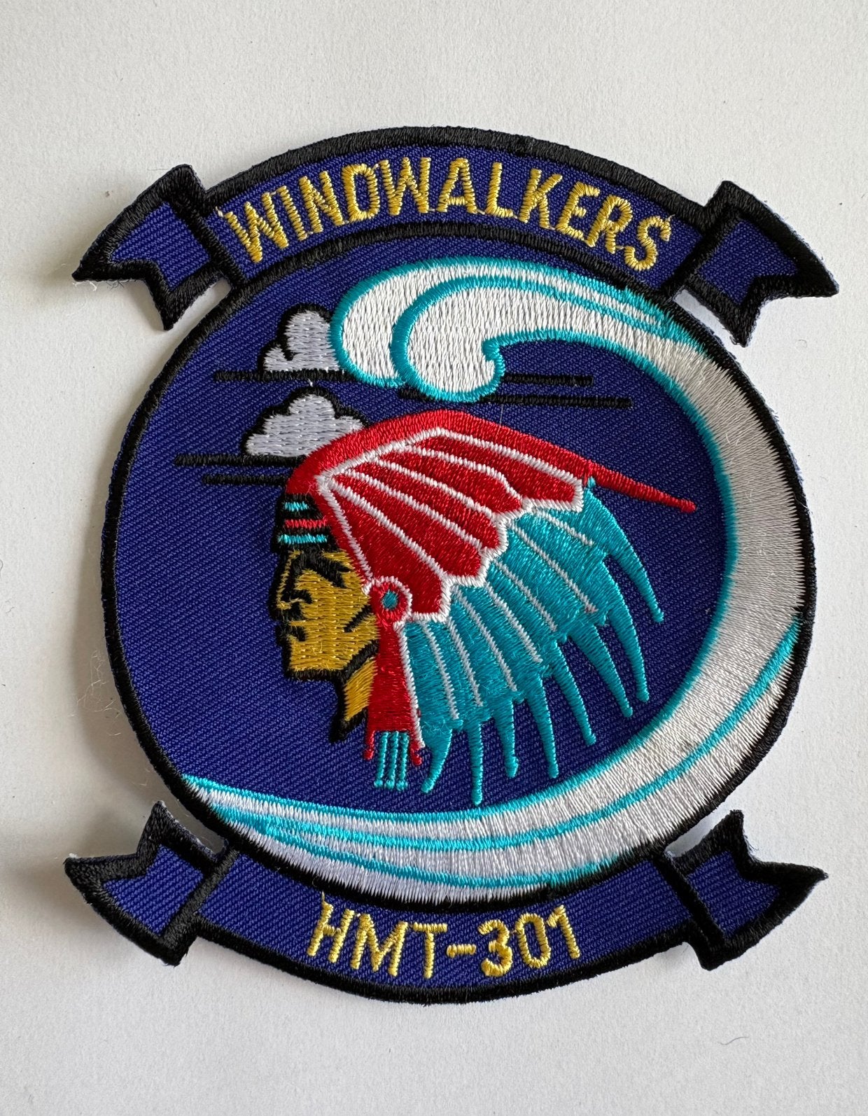 US Navy HMT-301 patch, Verzamelen, Ophalen of Verzenden, Marine, Amerika, Embleem of Badge