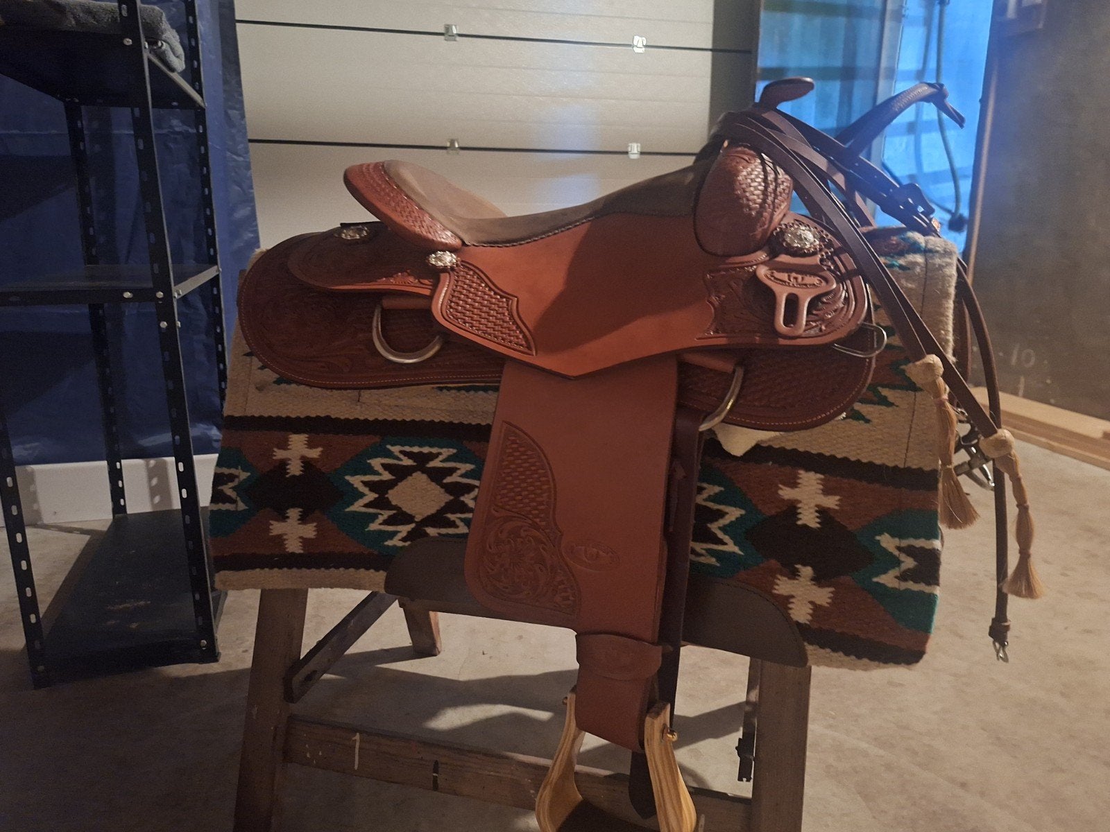 Bijna Nieuw!!! Westcoast westernzadel 16 inch, Dieren en Toebehoren, Paarden en Pony's | Zadels, Ophalen, Zo goed als nieuw