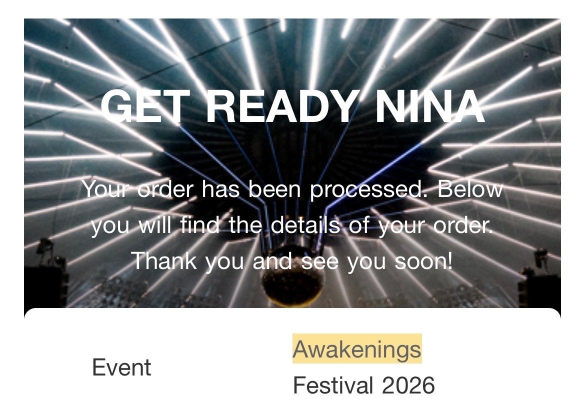 2 x awakenings weekender final camping tickets, Twee personen, Meerdaags