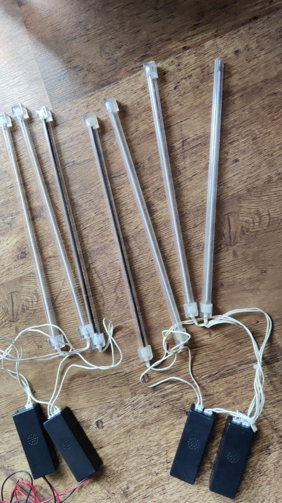 12V lamp neon buis (7x) voor PC desktop kastverlichting 30cm, Ophalen of Verzenden, Onbekend