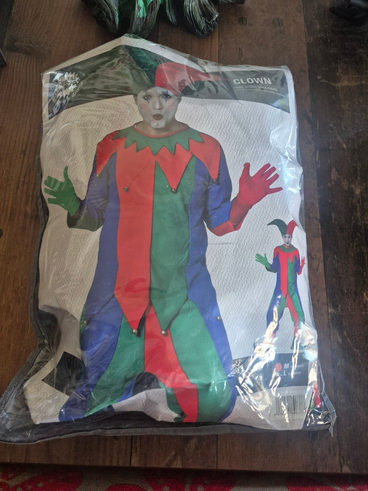 Nieuw Clownpak met Belletjes - Carnaval/Halloween, Hobby en Vrije tijd, Ophalen of Verzenden, Nieuw, Pak of Jurk