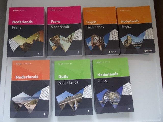 prisma woordenboeken Engels, Duits, Frans en Nederlands, Boeken, Woordenboeken, Ophalen of Verzenden, Zo goed als nieuw, Prisma of Spectrum