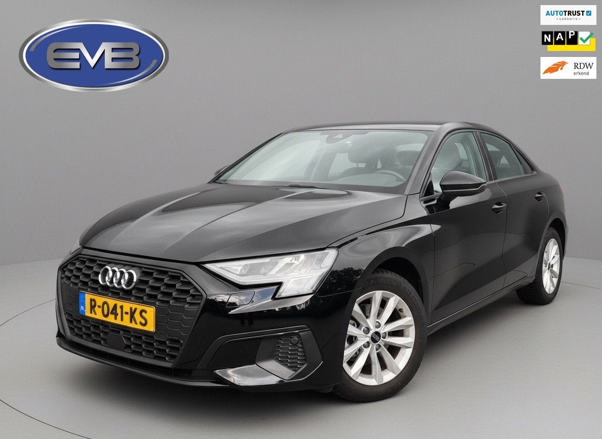 Audi A3 Limousine 30 TFSI Pro Line, digitaal cockpit, 1 e ei, Auto's, Gebruikt, Zwart, Origineel Nederlands, Hybride Elektrisch/Benzine