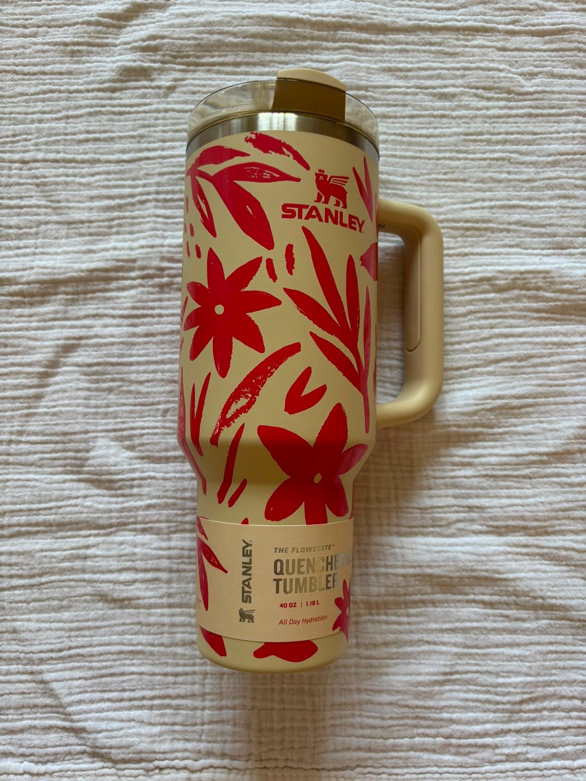 NIEUW! Stanley floral cup beker drinkbeker 40 OZ 1.18L, Ophalen of Verzenden, Nieuw
