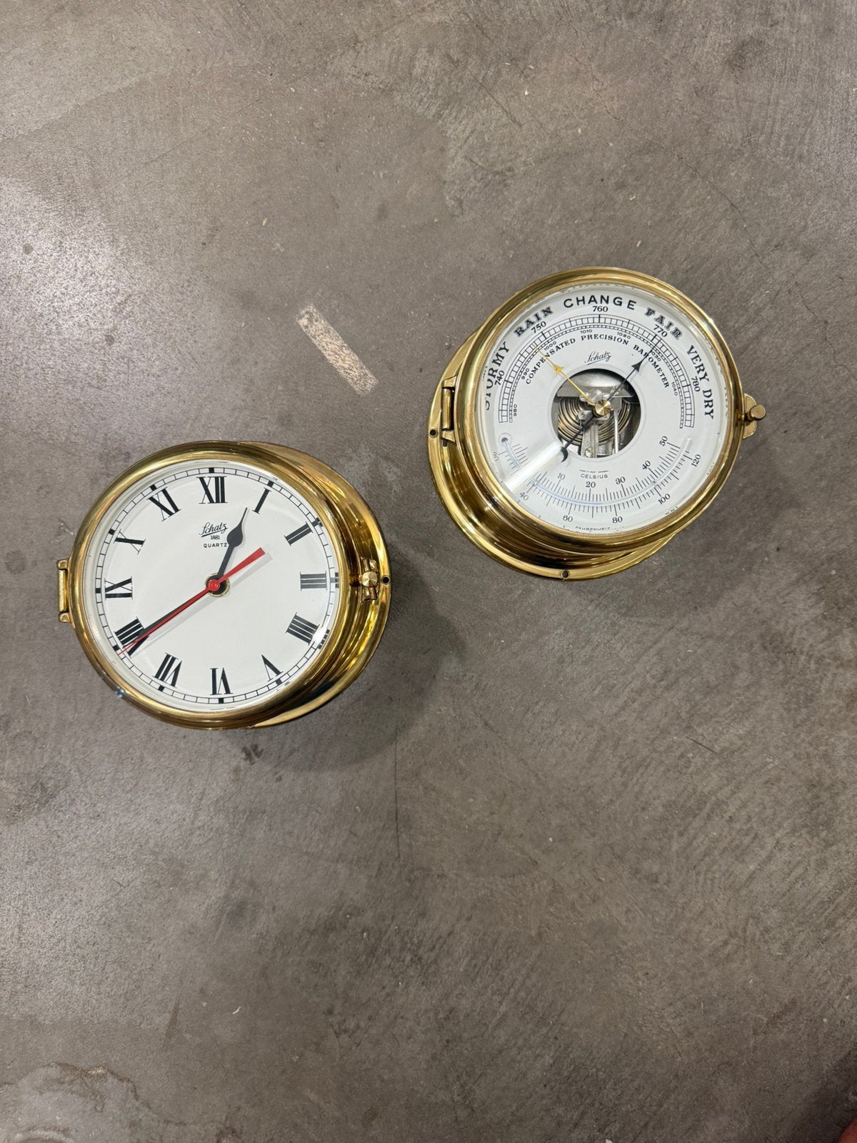 Schatz 1881 scheepsklok & barometer – West Germany, Antiek en Kunst, Ophalen of Verzenden