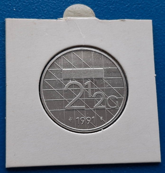 2 1/2 gulden 1991 - Beatrix in munthouder, Verzenden, Koningin Beatrix, 2½ gulden, Setje