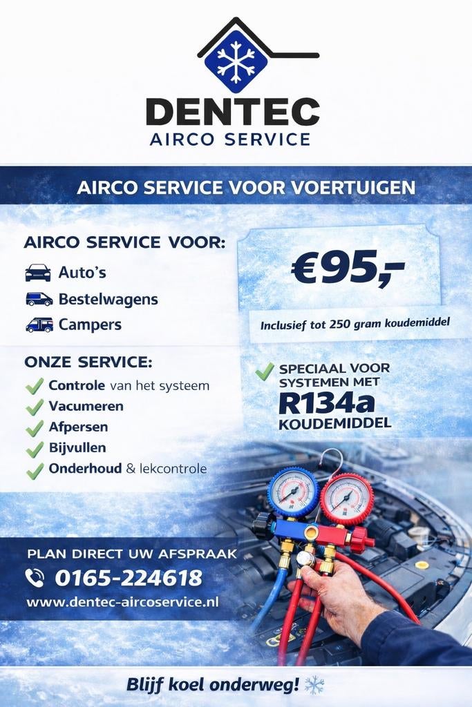 Auto Airco Service R134a, Diensten en Vakmensen, Auto en Motor | Monteurs en Garages, Onderhoudsbeurt