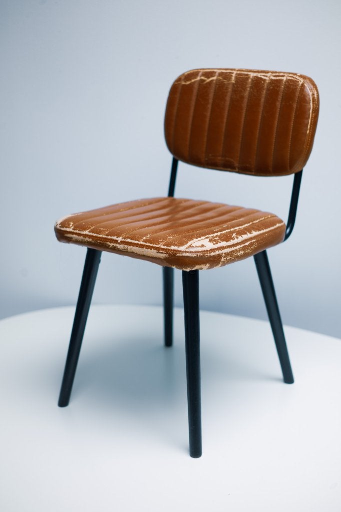 2 leuke retro stoelen, Ophalen, Gebruikt, Twee, Bruin