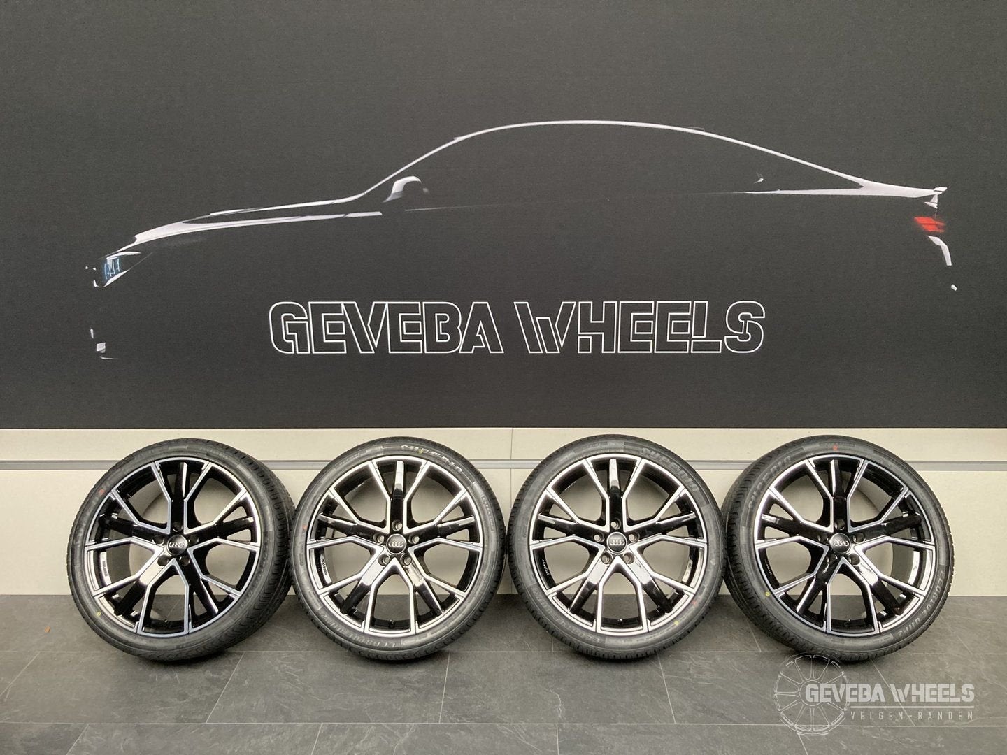 19” Audi A5 / S5 Gunner velgen + banden 5x112 255/35/19, Auto-onderdelen, Banden en Velgen, 19 inch, Gebruikt, 255 mm, -