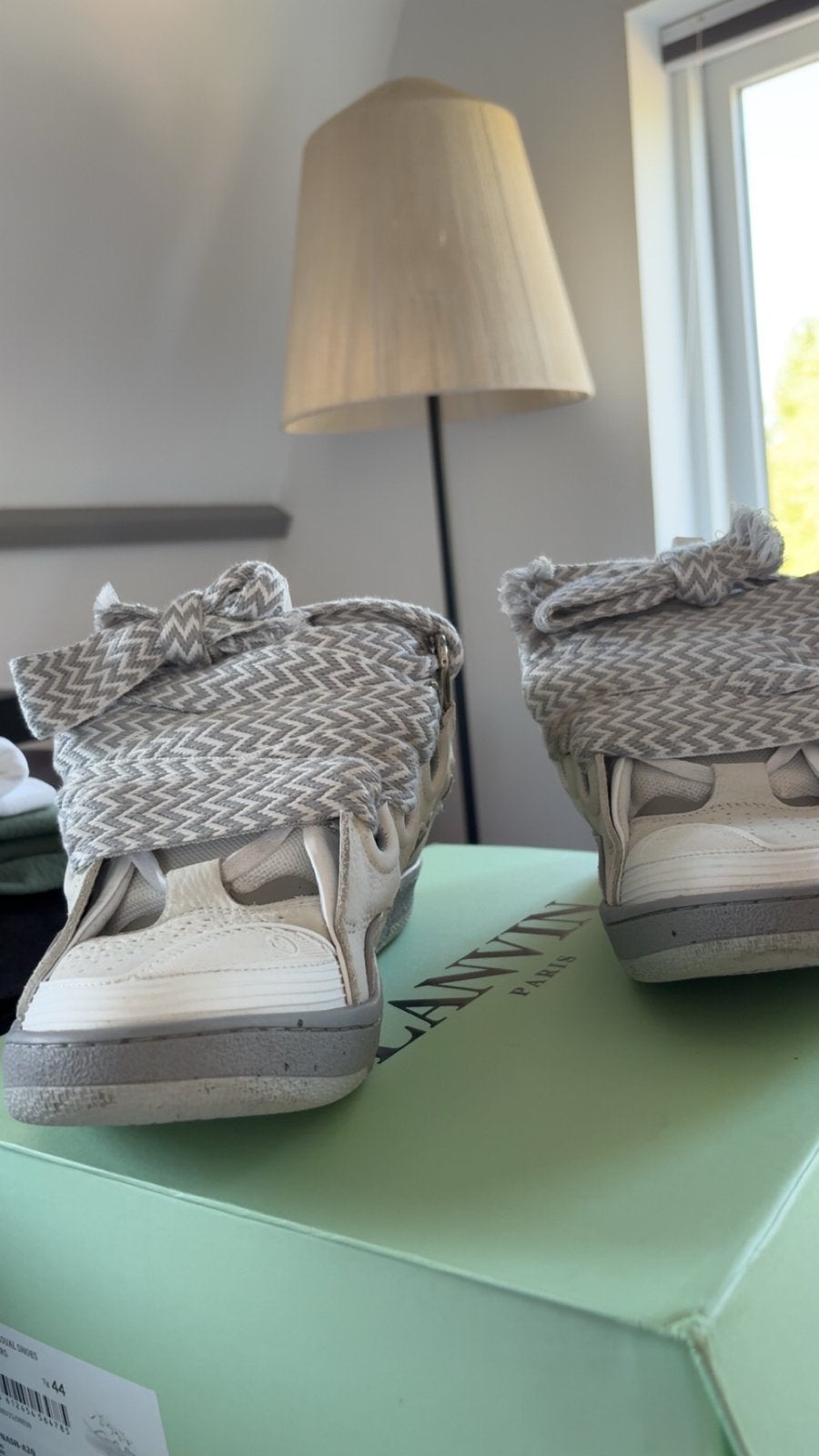 Lanvin Curb Sneakers, Wit, Ophalen of Verzenden, Sneakers of Gympen, Zo goed als nieuw
