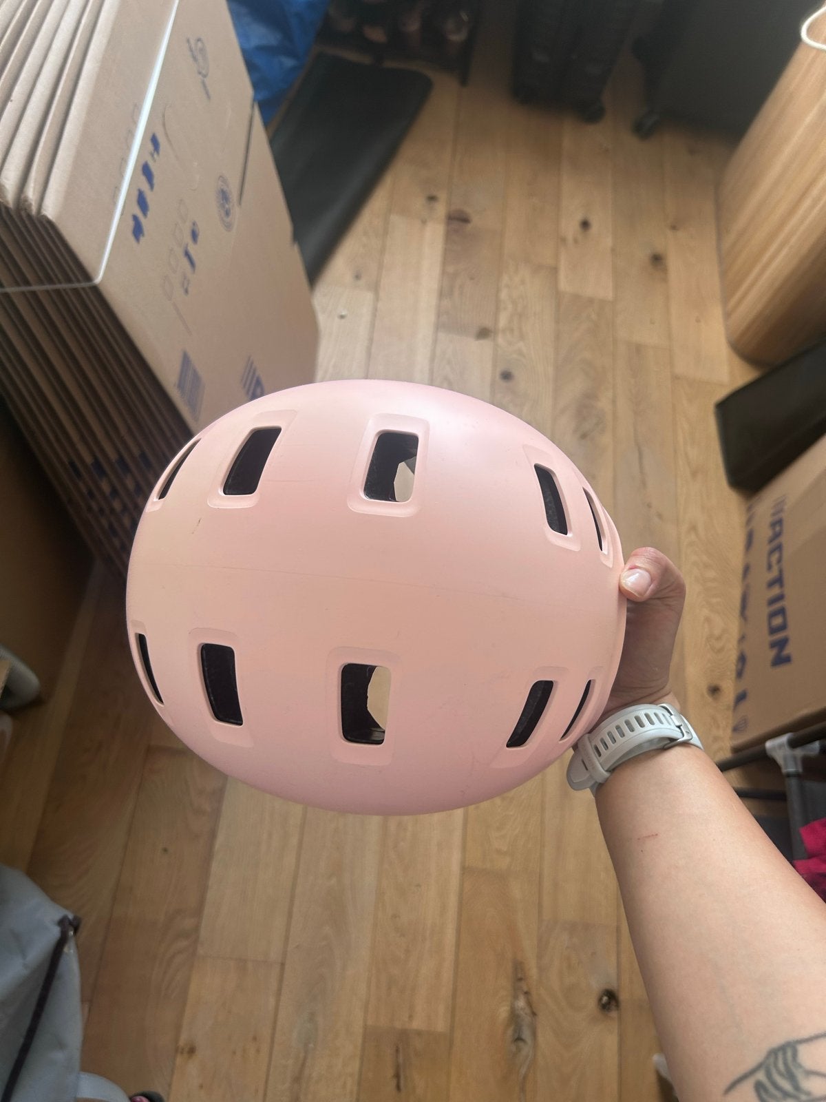 DECATHLON Btwin fietshelm MF500 roze M (55-59 cm), Ophalen of Verzenden, Zo goed als nieuw, M, Meisje