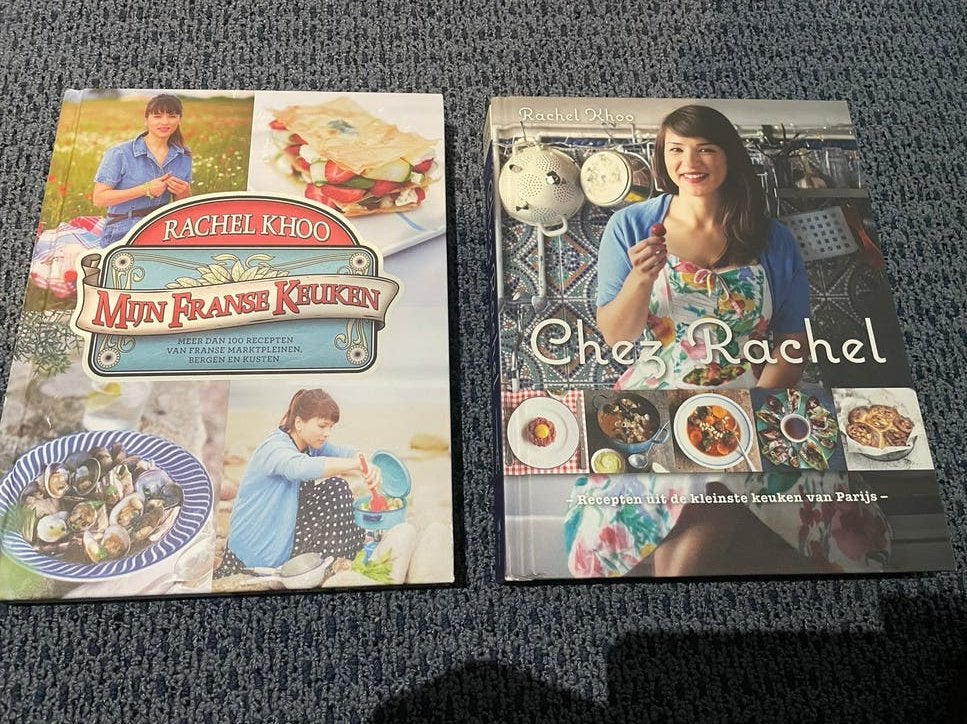2 kookboeken van Rachel Khoo: Mijn Franse Keuken & Chez Rach, Ophalen of Verzenden, Zo goed als nieuw, Frankrijk, Voorgerechten en Soepen