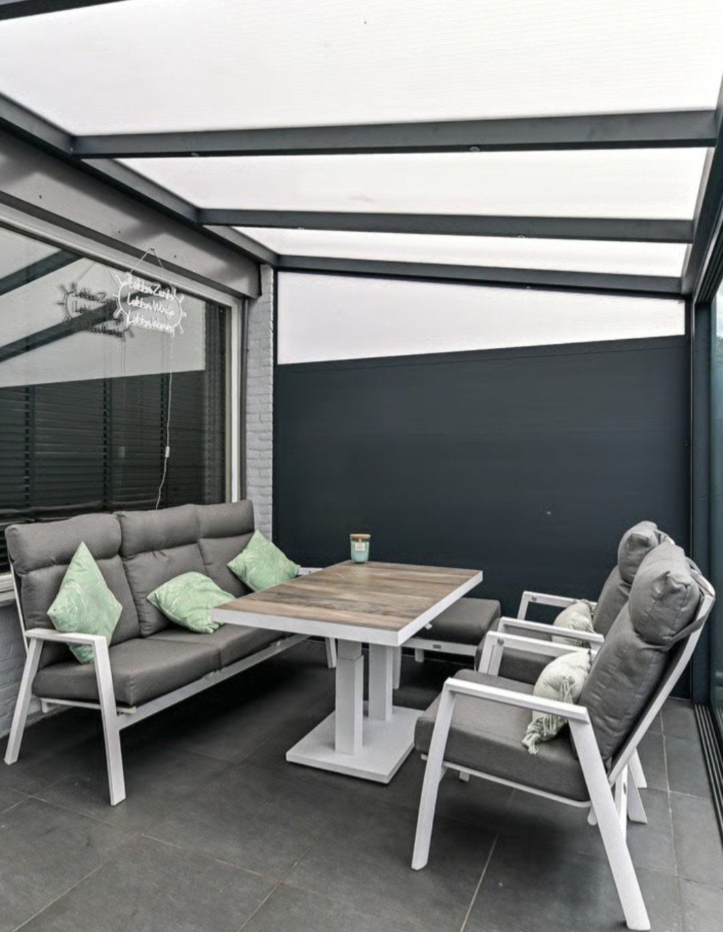 lounge dining set relax outdoor living, Tuin en Terras, Overkappingen, Zo goed als nieuw, Veranda, Ophalen