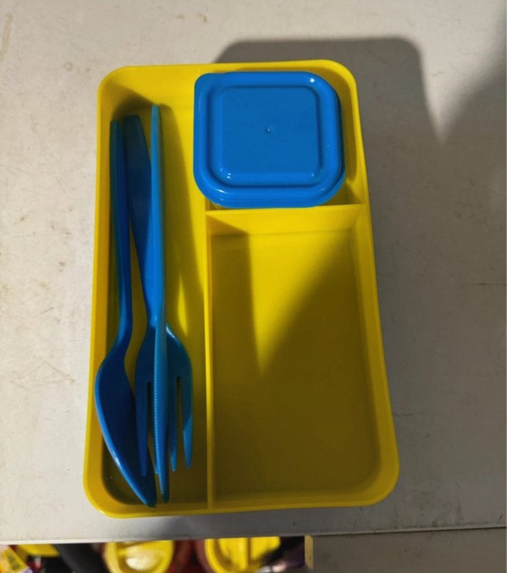 Lunchbox met vakken, Ophalen of Verzenden, Zo goed als nieuw