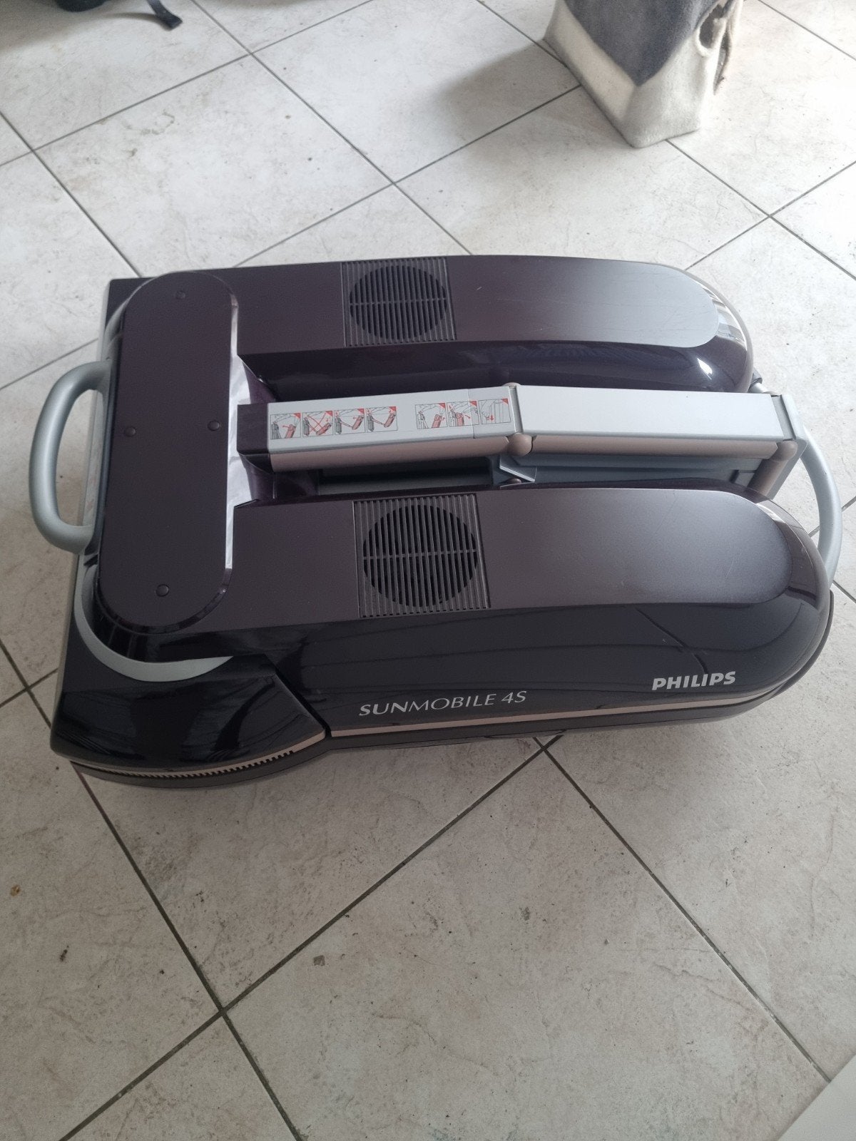 Philips Sunmobile 4S Zonnebank - Zo goed als nieuw, Witgoed en Apparatuur, Ophalen of Verzenden, Zo goed als nieuw, Zonnebank dubbelzijdig