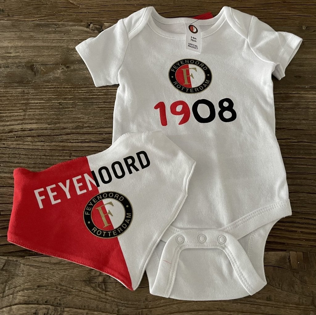 NIEUWE FEYENOORD ROMPER MT 3-6 MND SLAB MET DRUK KNOOPJE, ., Ophalen of Verzenden, Feyenoord, Overige typen