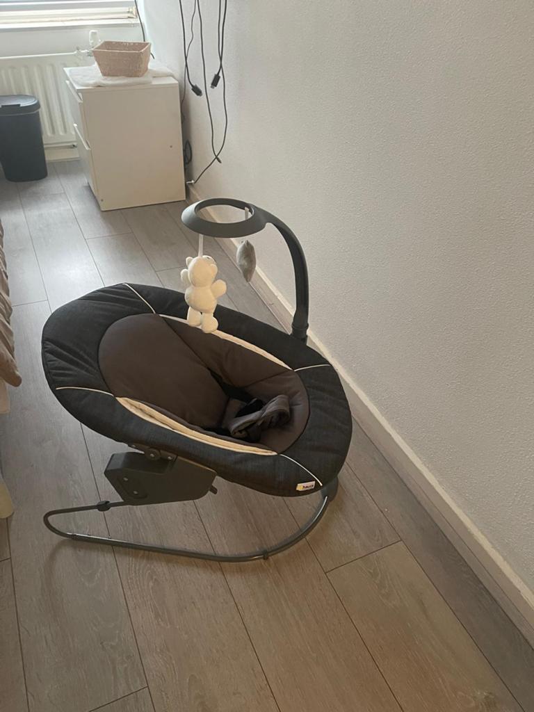 Hauck Alpha Bouncer Deluxe wipstoel  Melange Grey., Ophalen, Zo goed als nieuw