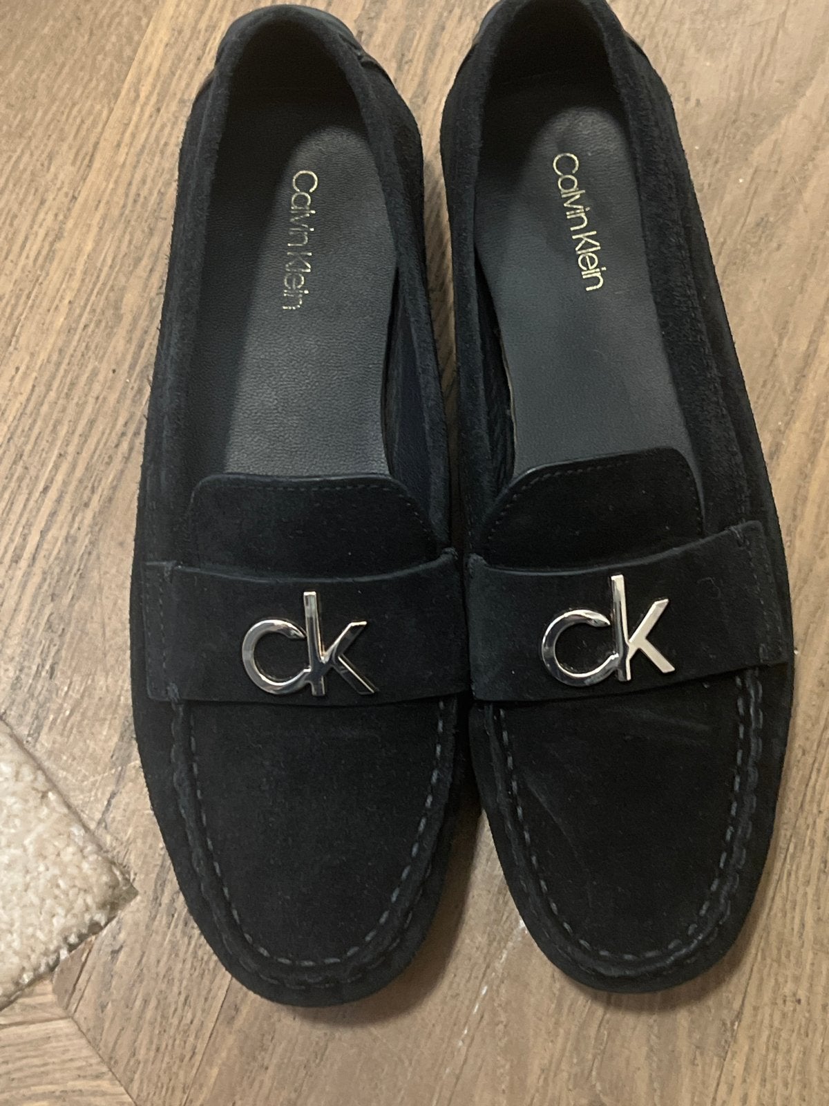 Calvin Klein Zwarte Instappers - Maat 36, Ophalen, Zo goed als nieuw, Zwart, Instappers