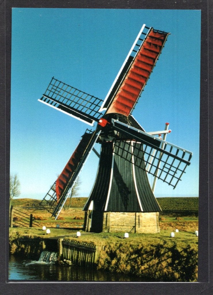 Poldermolen De Gans te Ezumazijl., Verzenden, 1980 tot heden, Ongelopen, Friesland