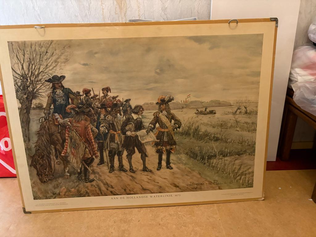 Historische prent: Aan de Hollandse Waterlinie 1672, Ophalen