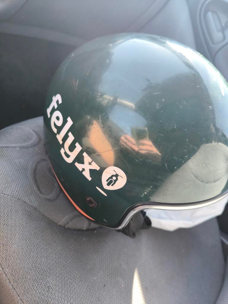 Felyx Jethelm - Maat L - Groen, Motoren, Kleding | Motorhelmen, Dames, Heren, Jethelm, L, Overige merken, Tweedehands, Ophalen of Verzenden