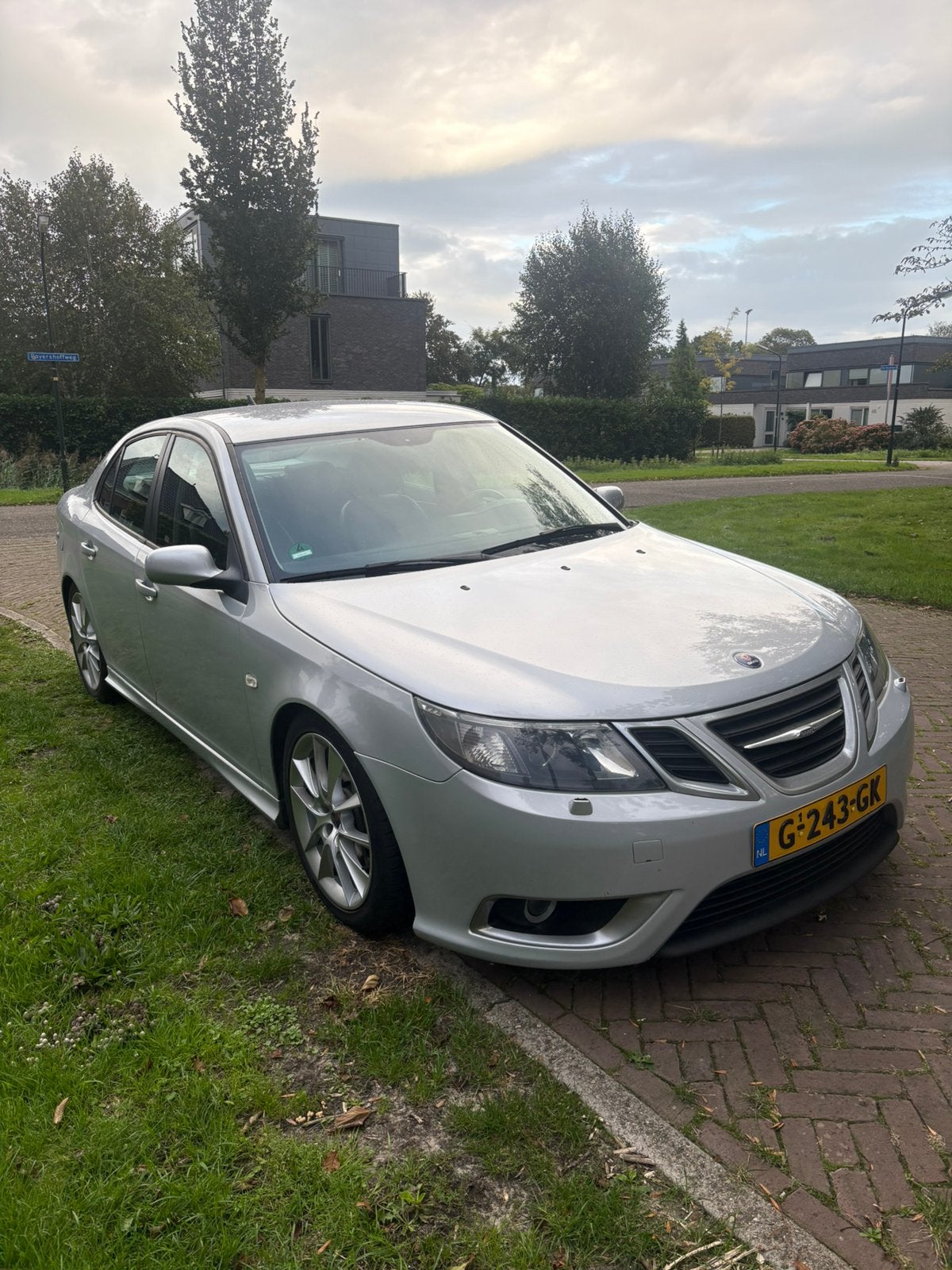Saab 9-3 2.8 T V6 aero sedan, Auto's, Zwart, Leder, Particulier, 1600 kg